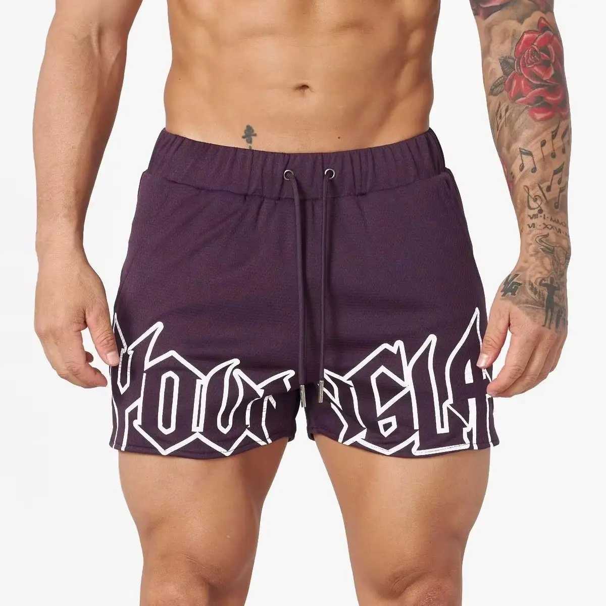 Mens quick drying sports shorts gym running basketball training net sports shorts jogging beach sports shorts X250410