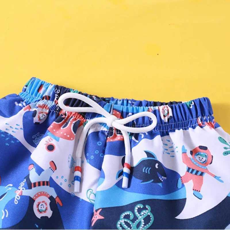 1-12Y childrens sports shorts beach wear summer swimming trunks baby boys toddlers girls casual loose outer pants Z250410
