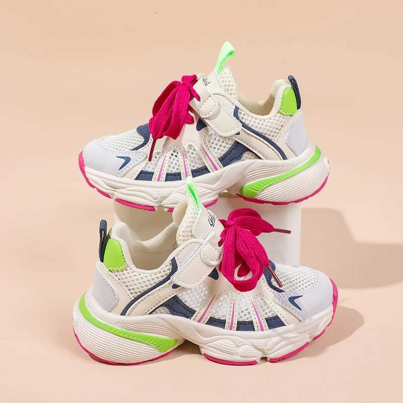 Kids Sneakers Thick Soft Sole Mesh Breathable Children Running Shoes Hookloop 2025 New Boys Girls Sports Shoes Handsome Trendy W251110