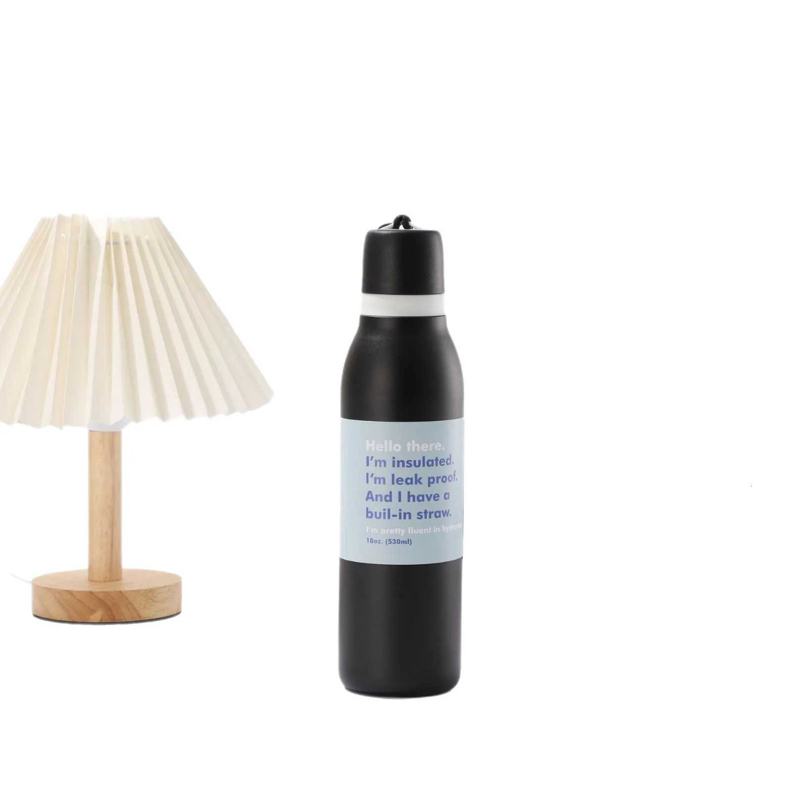 Fashionable cup aron Double-Layer Stainless Steel Vacuum Insated Travel Straw Cup Portable Outdoor Fashionable Simple Design with Rope Y251110