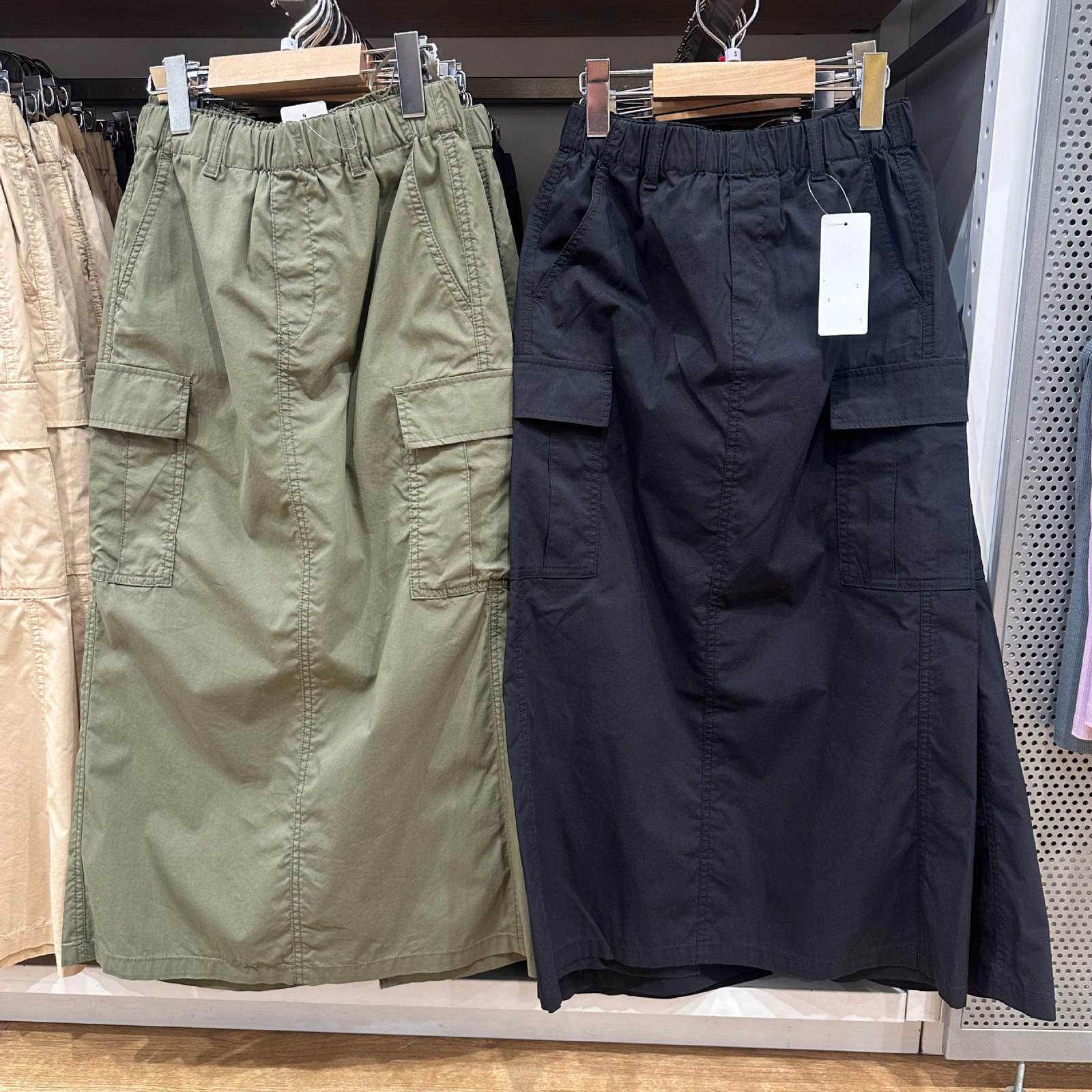 Japanese Single 2024 Spring Summer Casual Workwear Skirt Women Back Slit Straight Mid-Length Slimming Half Skirt 464890 210309