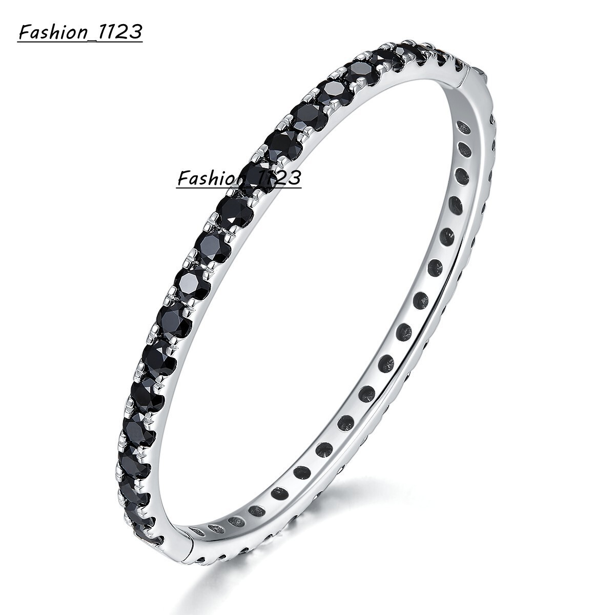 Fine Jewelry Anklets Bangle White Gold Plated 18k White Glod Iced Out Black Moissanite Tennis Bracelet for Men Women