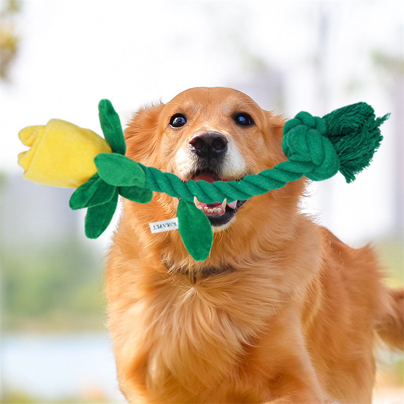 Plush Soft Fake Rose Flowers for Cats & Dogs - Perfect Pet Gifts for Valentine's Day and Weddings