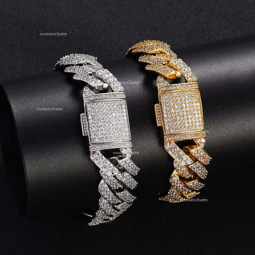 Factory Various Styles Dia Moissanite Crystal Zirconia Cuban k Chain Necklace Bracelet Hip Hop waist chains