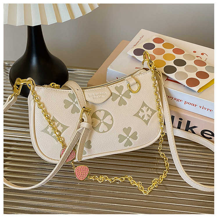 High-end Underarm Bag Summer New Niche Women's Bag Printed Chain Shoulder Handbag Crossbody Bag