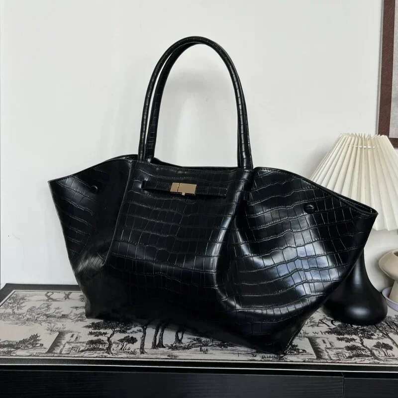 Design Crocodile Pattern Large Capacity Top-Handle Tote Bag For Women High Quality PU Leather Commuter Handbag