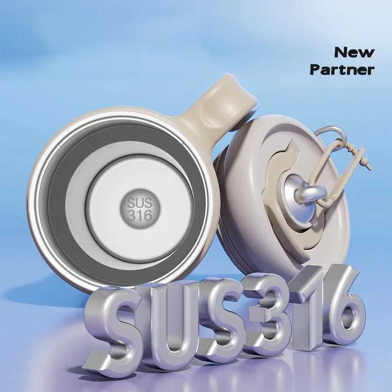 Fashionable cup 125L Insated Bottle with HandleStraw Stainless Steel Thermos Bottle Leak-proof Travel g Portable Coffee Cup Y251110