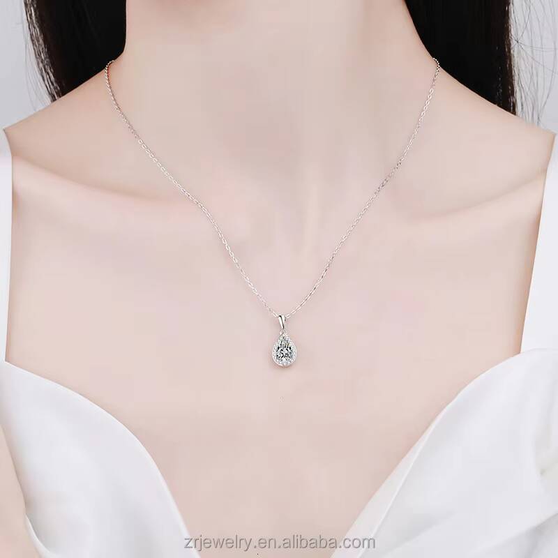 S925 Silver Mossanite Necklaces Fine Mossanite Jewelry Necklace Custom Mossanite Fine Jewelry Necklace