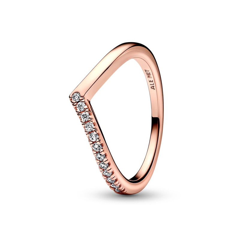 Fashion Women Girls Letter Rings Stainless Steel Silver Gold White Zircon Heart Flower Circle Stone Jewelry A Gift