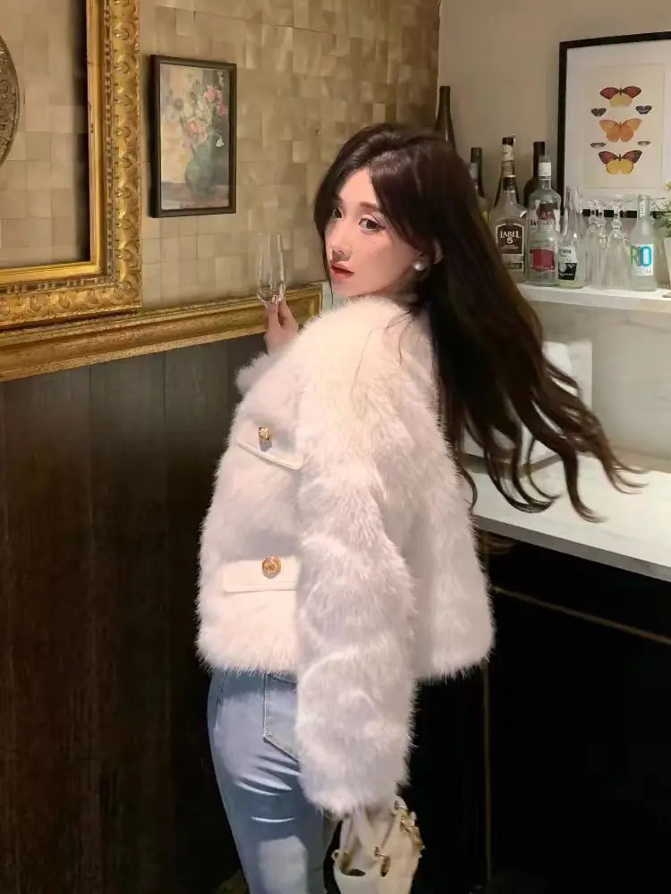 Lamb Fur Jaet Womens Autumn Winter Thiened Leather And Inteated Simulation Coat y Sense Small Fraance S 251110