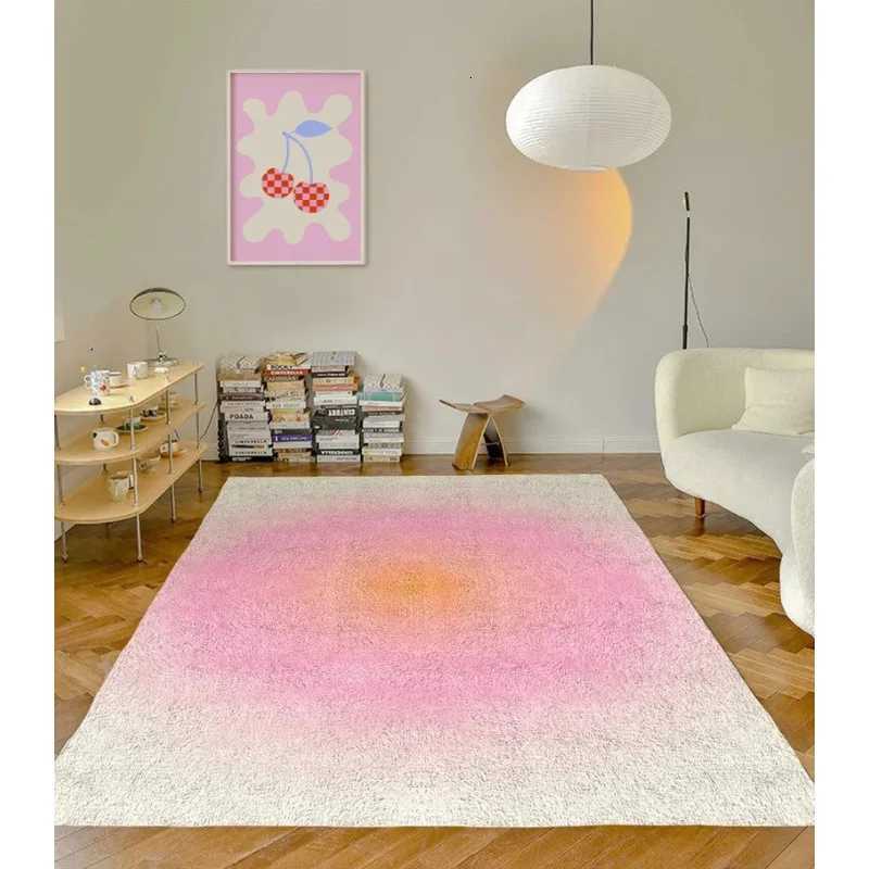 Soft Pink Minimst Carpet Funky Modern Danish Pastel Decor Rug Bedroom Living Room Rug Modern Y2K Rug Plush Trendy Accent Rug Y251110
