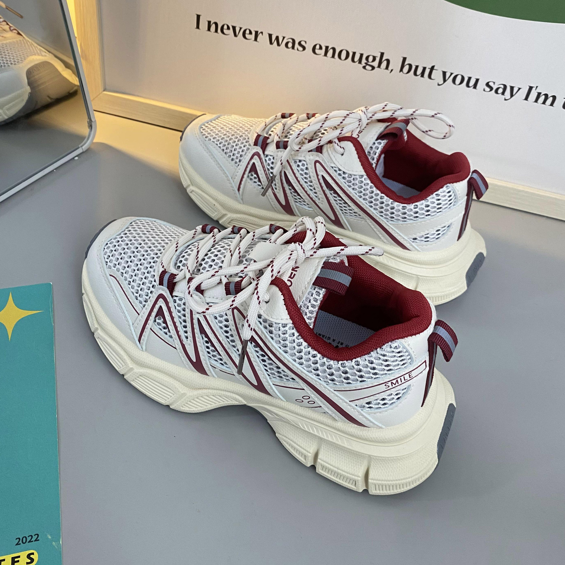designer shoes 2025 Korean style fashion trendy thick-soled sports casual shoes for spring and autumn