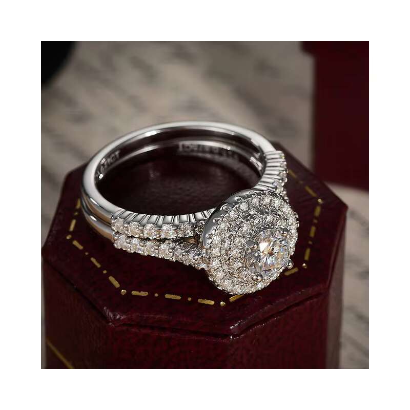 925 Sterling Silver Moissanite Diamond Wedding Ring Gift High Quality GRA VVS D Color Moissanite Promise Ring Jewelry