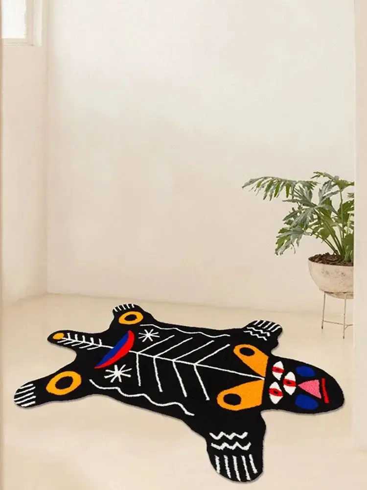 VIKAMA Crocodile Shape Bedroom Rug Cute Home Decoration Mat Living Room Sofa End Table Mat Non-Slip Insulation Indoor Area Rug Y251110