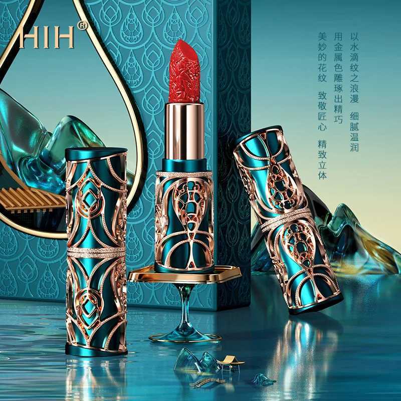 Phoenix Feather Yue Makeup Carved Lipstick Silky Color Vintage Flower Makeup Red National Style TextureT251110
