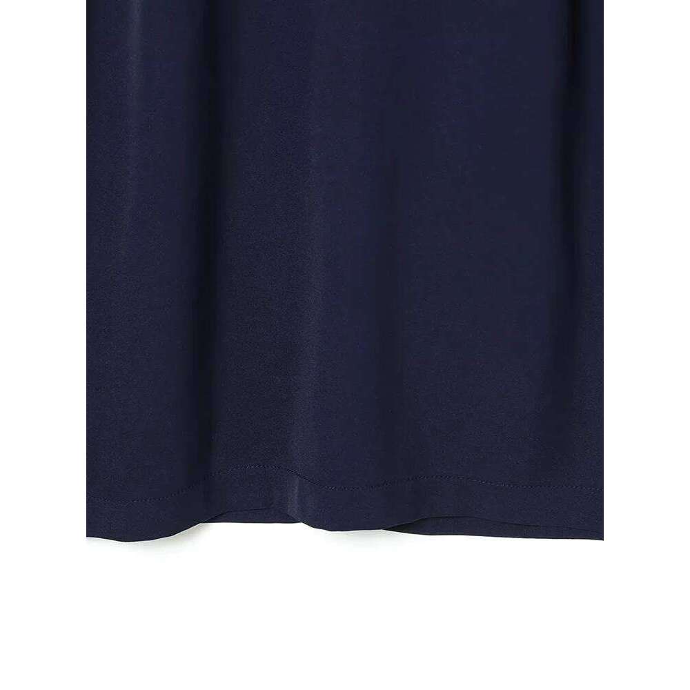 European And American Style Autumn New Fashion Trend Women's Clothing All-Match Drop Shoulder Sleeve Pleated Midi Dress