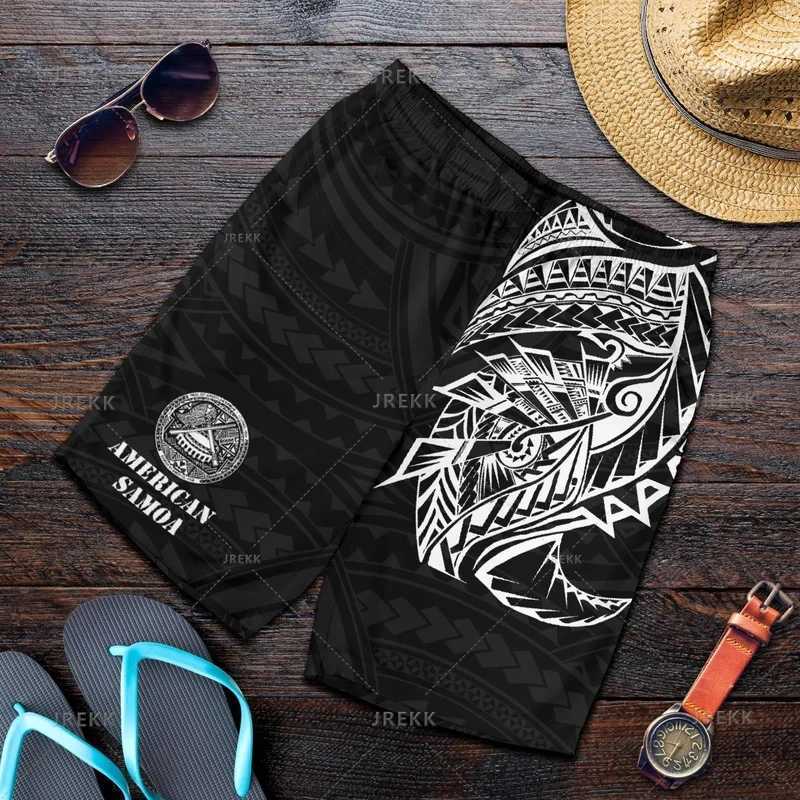 New Harajuku 3D printed Samoa badge beach shorts fashionable streetwear board shorts unisex cool swimming shortsW250410