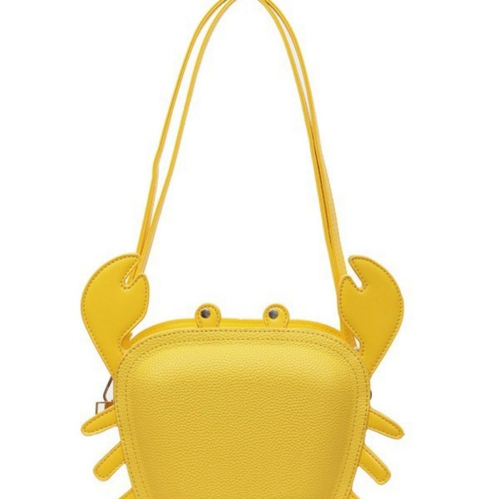 Fashionable Woman's Personalized Crab Design Shoulder/Crossbody Satchel with Unique Shape Features