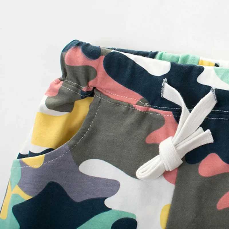 2025 Summer Boys Camouflage Shorts Cotton Trouser Childrens Beach Wear Loose Sports Beach Shorts 2-7Y Z250410