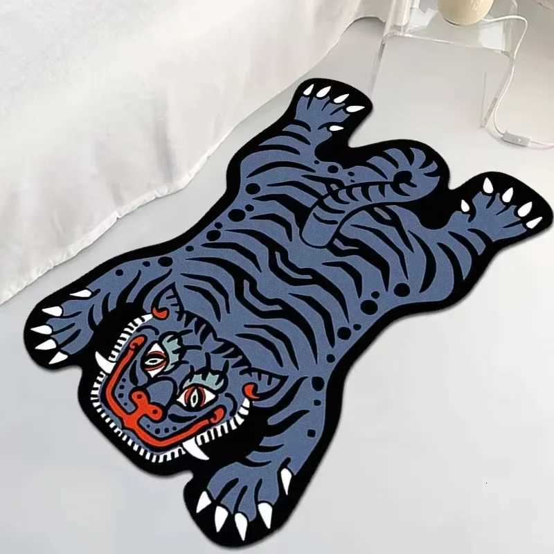VIKAMA Domineering Tiger Carpet Personty Shaped Doormat Rug For Bedroom Living Room Floor Mat Machine Washable Home Decoratio Y251110