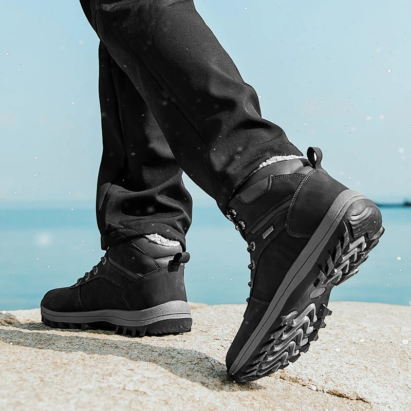 Winter Waterproof Men Boots Plush Super Warm Snow Boots for Men Sneakers Big Size 49 Men Ankle Boots Outdoor Shoes Botas Hombre 251107