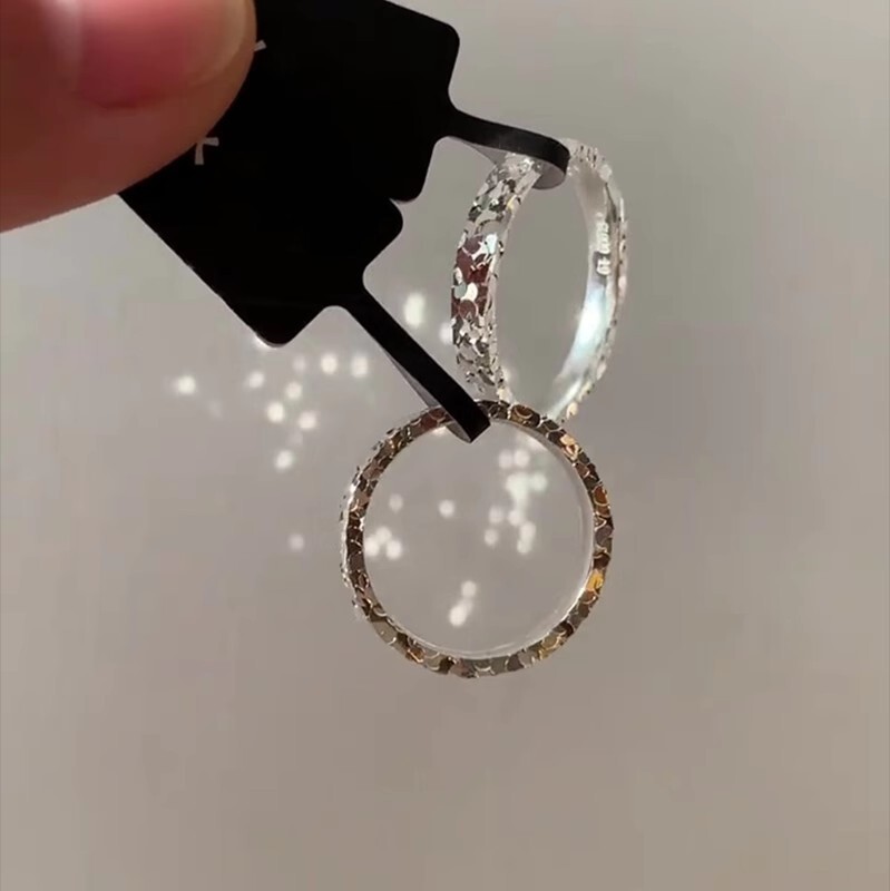 Ladies' Three Sided Crushed Ice Sealed Ring Light Fashion Ring Luxurious High-end CNC Precision Craftsmanship Designer Ring Sparkling Pure Silver