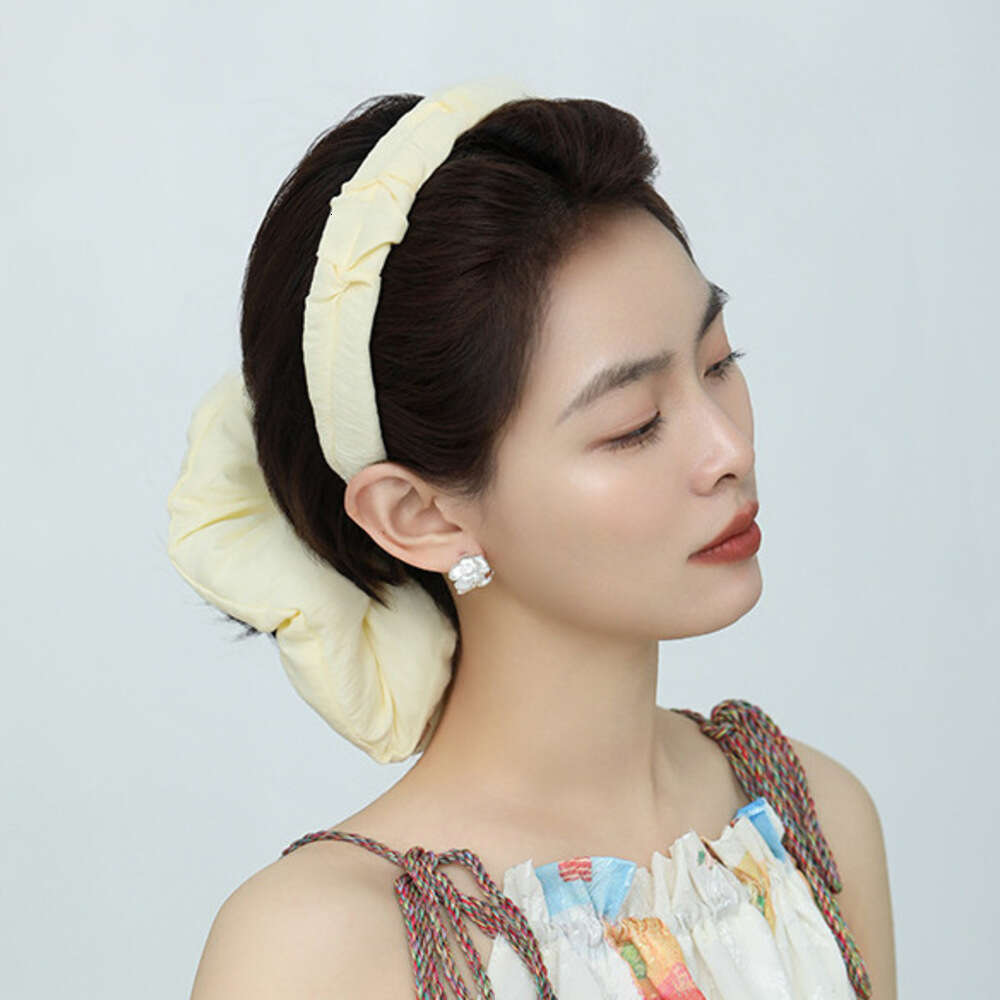 Simple Solid Color Classic Sweet Bow Hairband for Women 2025 New Korean Style Spring Elegant Versatile Hair Accessory Headband