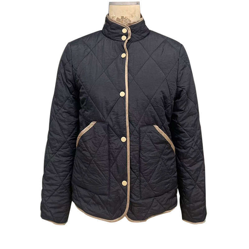 Rui Chuo European and American Lightweight Jacket 2025 Autumn Winter Cross-Border Amazon Wish Foreign Trade Cotton Coat Women's Clothing