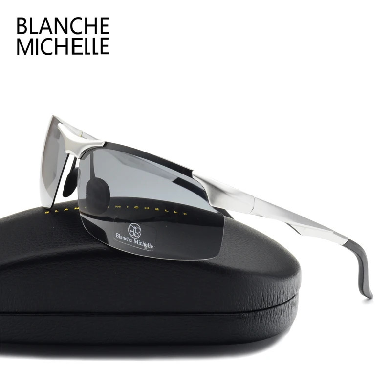aluminum magnesium mens sunglasses polarized sports driving night vision goggles fishing UV400 frameless 250410