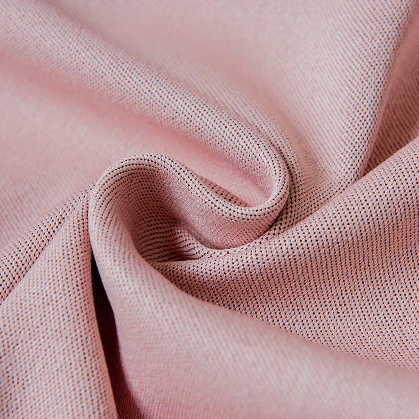 A952 full blackout curtain cloth new Chinese style soundproof living room bedroom solid color splicing cotton and linen finished curtain