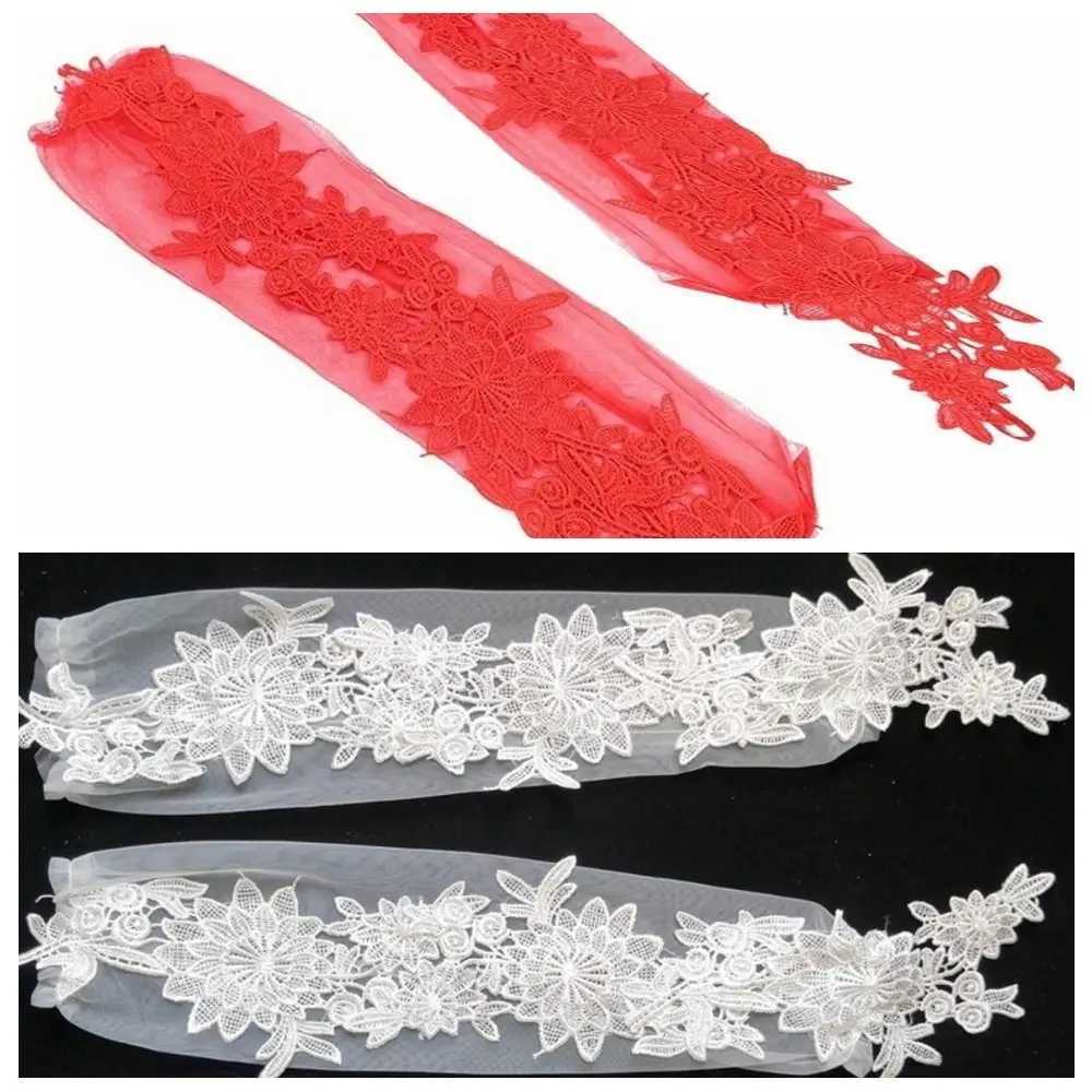 Fashion Fingerless Bridal Gloves Flower Embroidered Women Cosplay Gloves Lace Lengthened Long Mittens Ladies L251110