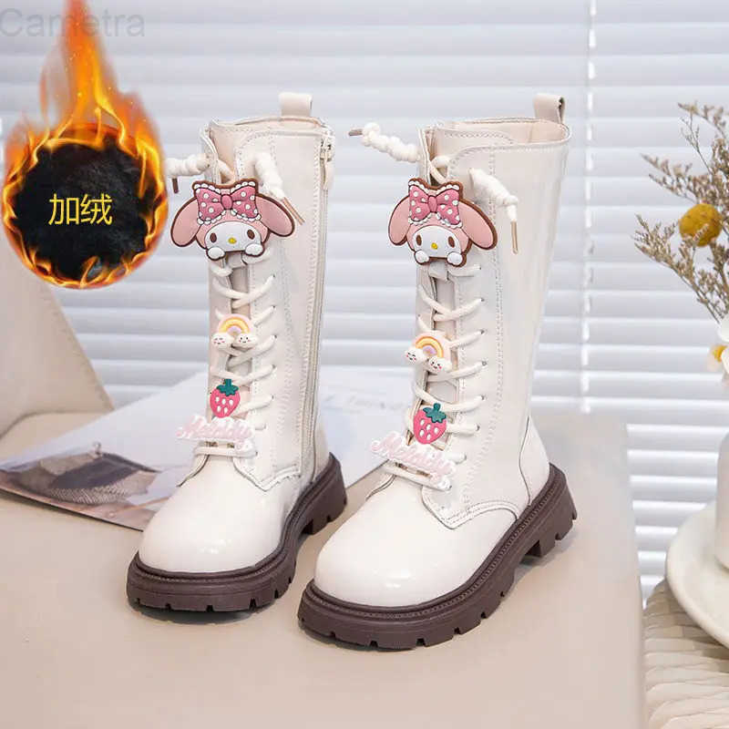 Sanrio Kawaii Kuromi My Melody Cute Cartoon Children Warm Boots Student Non Slip Comfortable Boots Long Tube Shoes Gift for Kids H251110