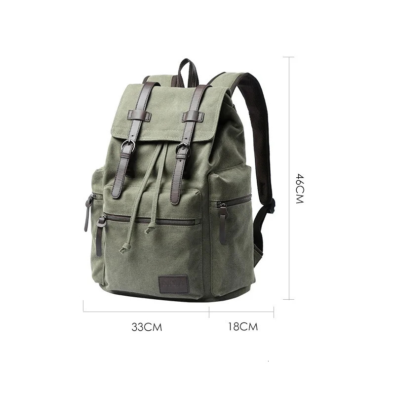 Unisex Retro travel Backpack for mountain climbing High quality canvas college student largecapacity computer backpack men 251110