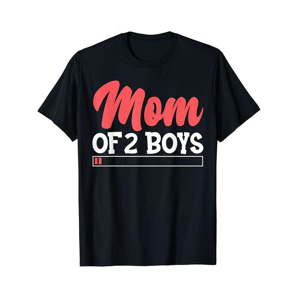 Designer T shirt Mom of 2 Boys Best Mothers Day gift for Men - 220g T shits