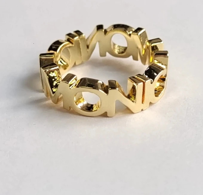 DOREMI 2.5mm Thick Letters er Jewelry Ring Girls Finger Ring Custom Name Initial Letter Ring Women Open Ring Jewelry 250409