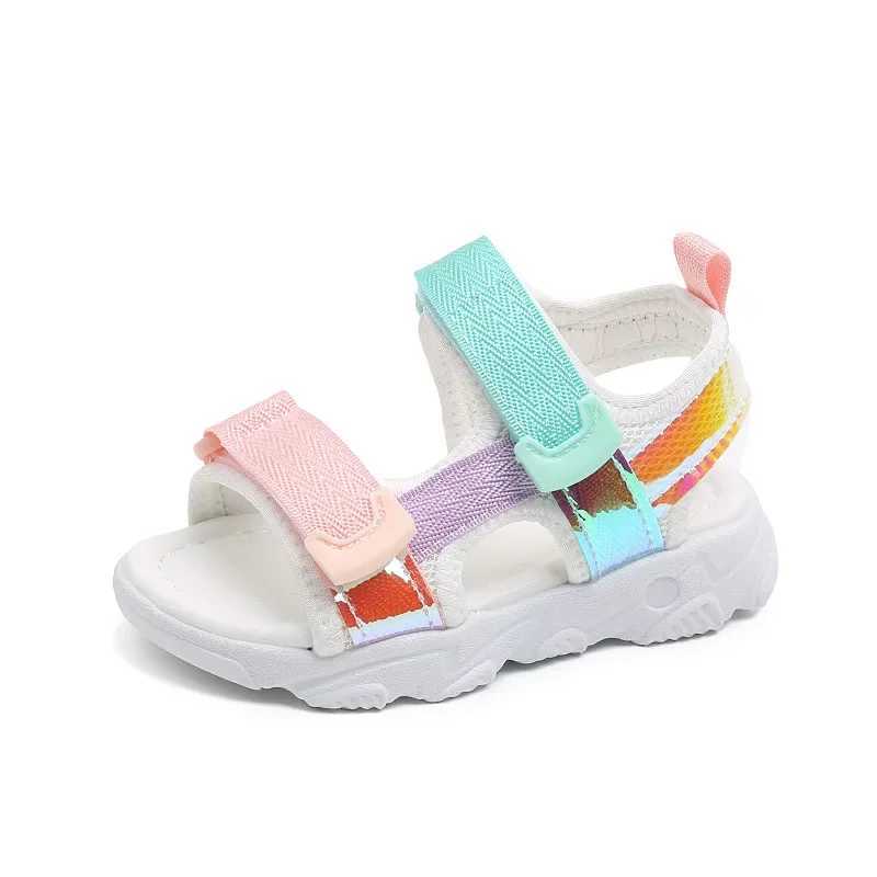 Childrens girls sports sandals open toe new summer new color matching Versatile anti slip boys sandals casual childrens shoe mesh Z250410