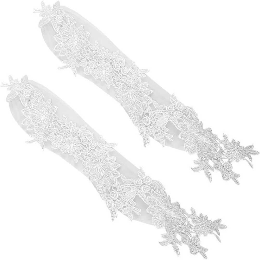 Fashion Fingerless Bridal Gloves Flower Embroidered Women Cosplay Gloves Lace Lengthened Long Mittens Ladies L251110