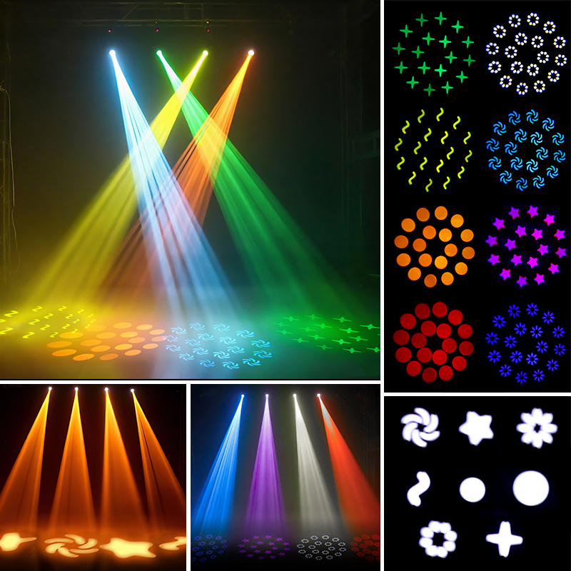 Stock In USA 120W swivel beam light - high-performance light for small bars, used for concert atmosphere lighting, multi-color prism light, live strea
