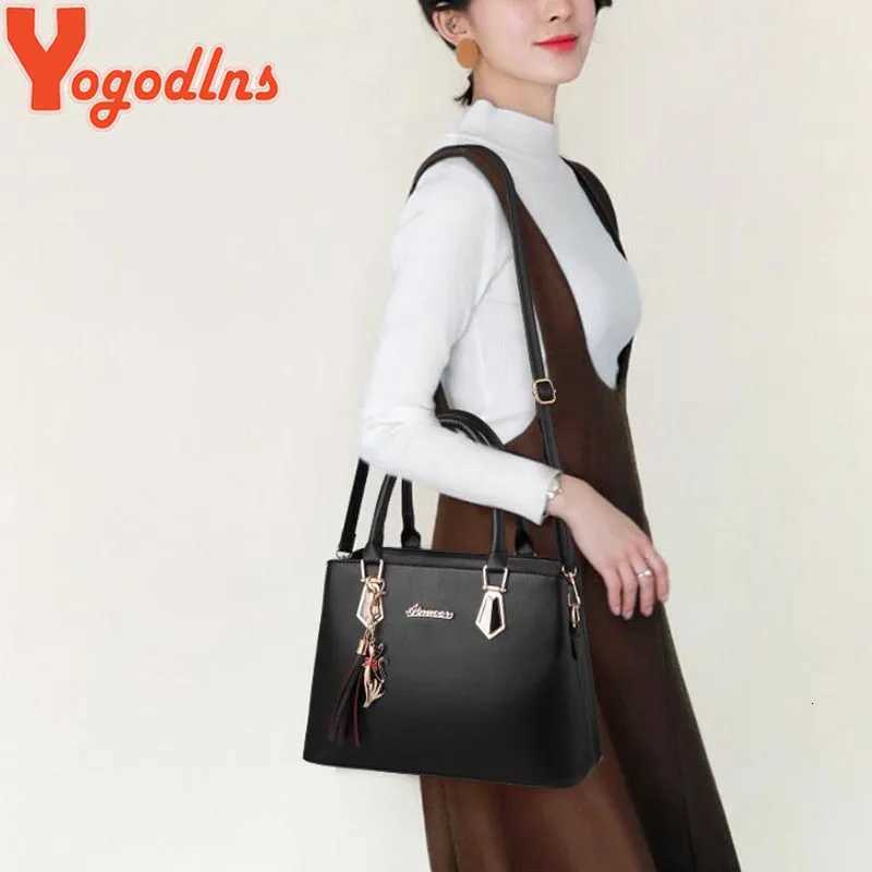 Yogodlns Womens PU Leather Handbags Designer Soft Shoulder Bags For Women Messenger Bags Crossbody Bags Top-Handle Bags Bolsa K251110