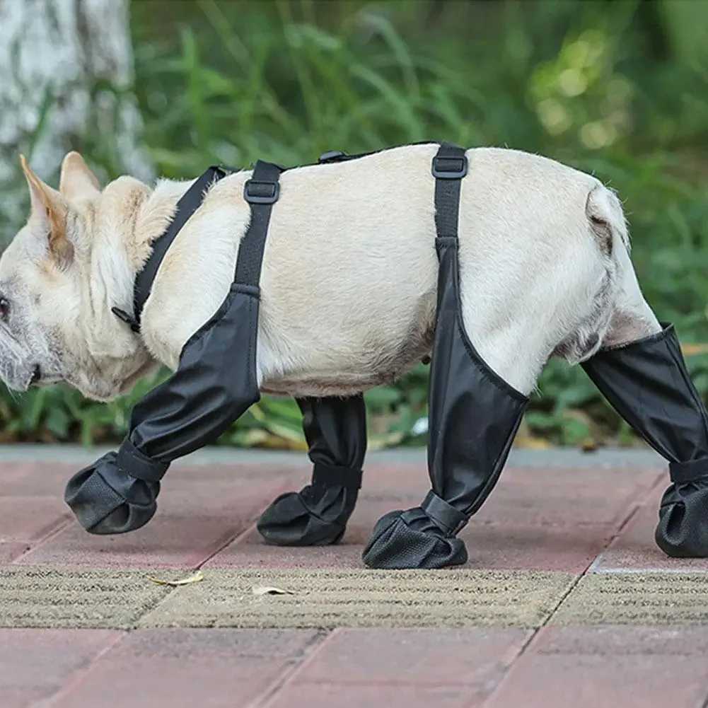 New Arrival Dog shoes are waterproof adjustable in summer boots for pets in rainy weather breathable shoes for outdoor walking soft French bulldog paw