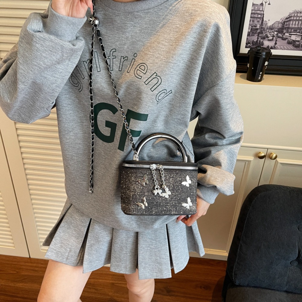 Chic & Modern Butterflies Embossed Leather Crossbody/Shoulder Purse with Unique Niche Appeal