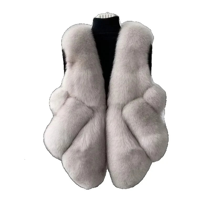autumn and winter fox fur vest womens short coat young integrated women 251110