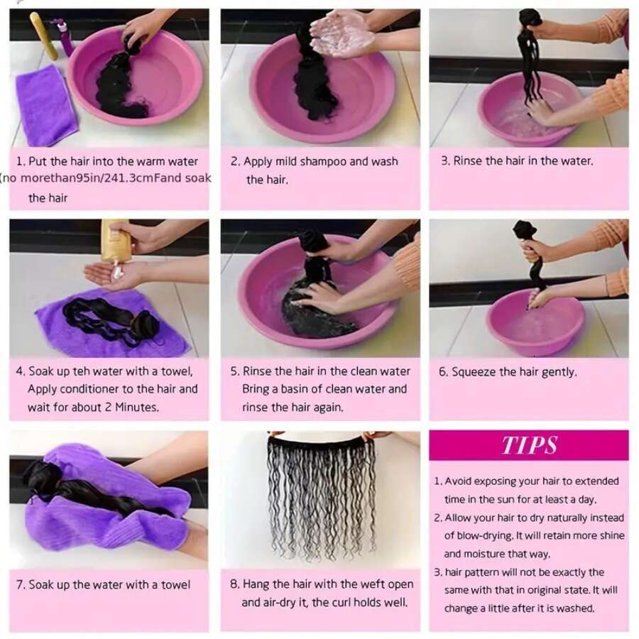 Women's Brazilian Remy Human - Kinky Blue Lace Front 13X4 HD Transparent Lace, Pre-Plucked Glueless Wig With Baby Hair Bleached Knots 180% Densit