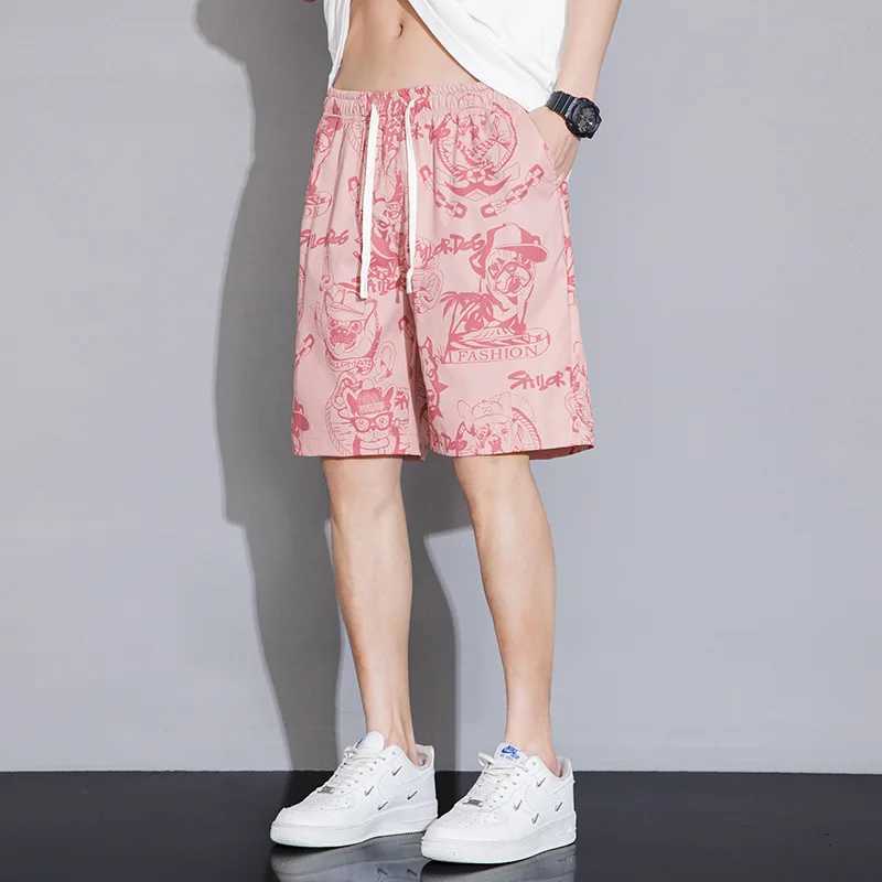 Mens swimming rod color 3D printed beach shorts casual summer fashion Hawaiian holiday surfboard shorts X250410