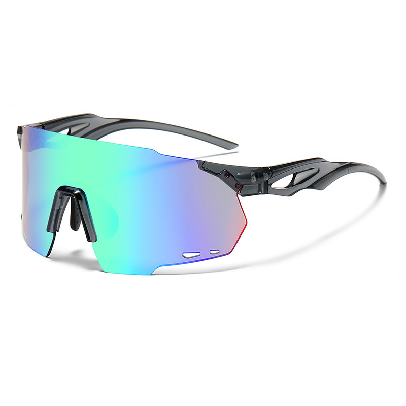 New Fashionable Cross-Border Vibrant Windproof Cycling Sunglasses Outdoor Oversized Frame Photochromic UV-Protective Sports Sunglasses for Women