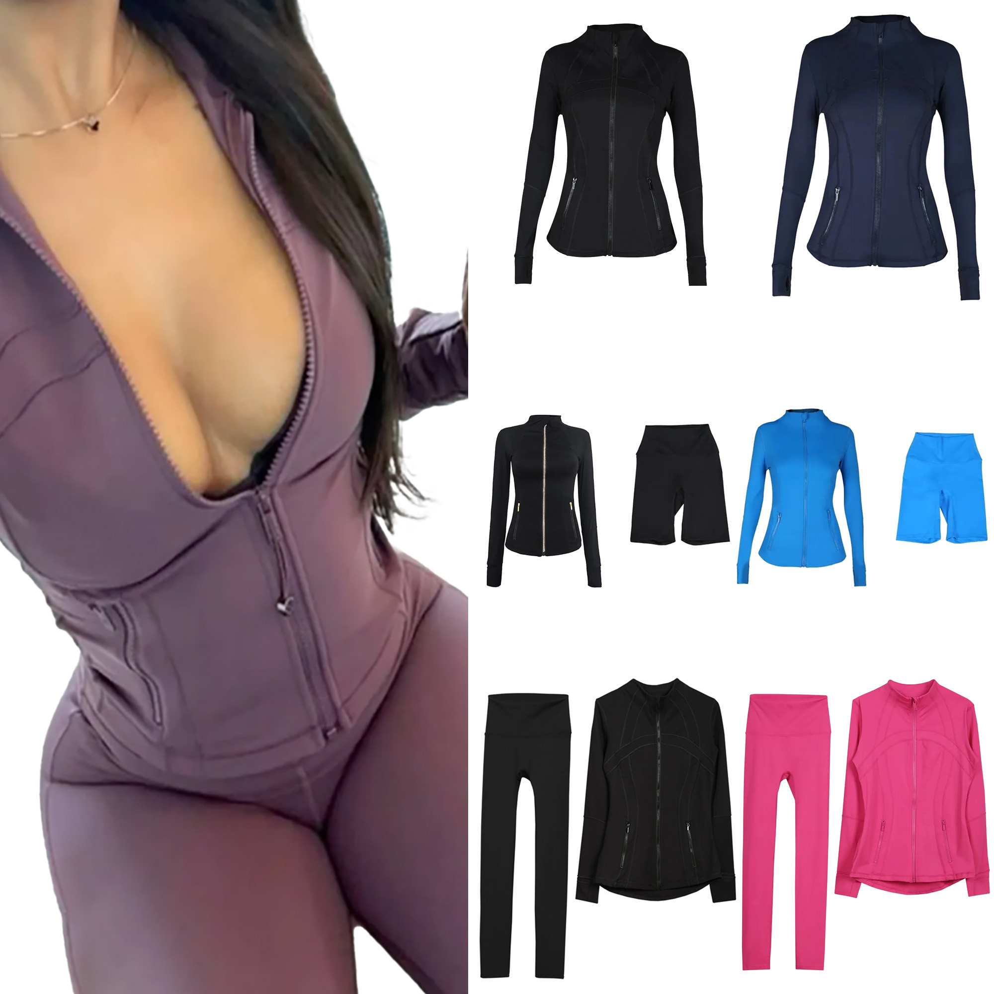 NEW 2025 10A Tops Sweatshirt Overcoat Bra luluity lemoner Leggings Men Women Clothes luluity lemoner Sets jacket Plus Soft Socks luluity lemoner Pants jackets Set