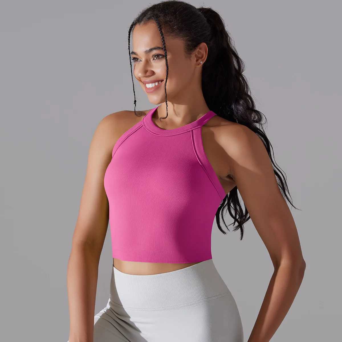 Hot seamless womens sports bra yoga top high impact fast drying yoga gym running fitness bra womens sports shirtXJ250410