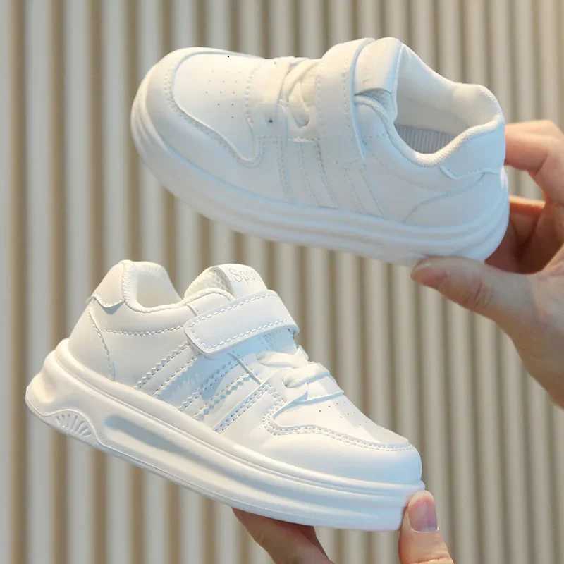New Children Tennis Shoes Simple White Versatile Kids Sneakers for Girls PU Leather Boys Fashion Running Sneakers School CausalT251110
