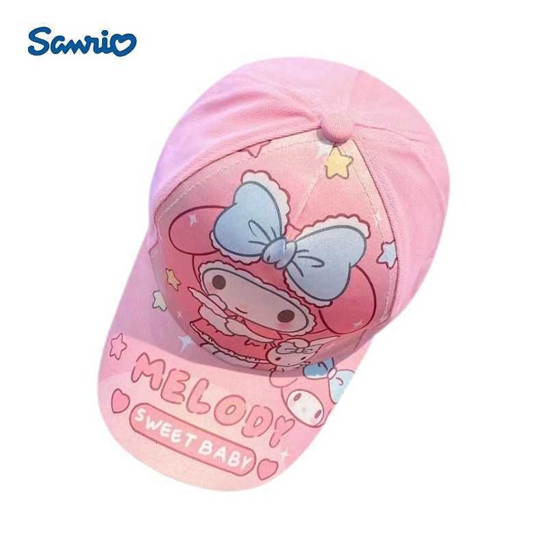 Sanrio Childrens Hat Spring Summer Cartoon Sun Hat Boys and Girls Baseball Cap Kuromi Duckbill Cap Little Girl H251110