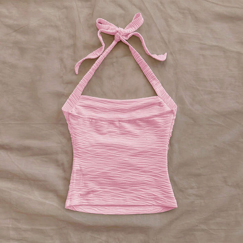 Rui Chuo Cross-Border Foreign Trade European and American Sexy Camisole 2025 Summer Beach Vacation Style Lace-Up Strap Top Women's Clothing